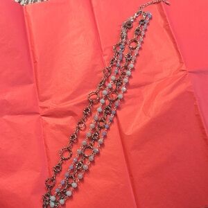 Chic Multi-Layered Silver Necklace